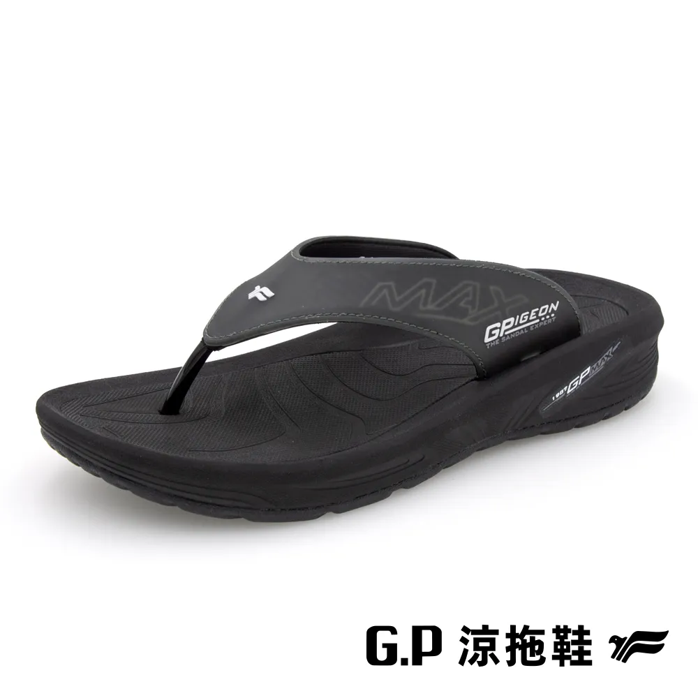 【G.P】男款極簡風海灘夾腳拖鞋 G9378M-10 黑色 (SIZE:40-45 共三色) 歷史價格詳細信息