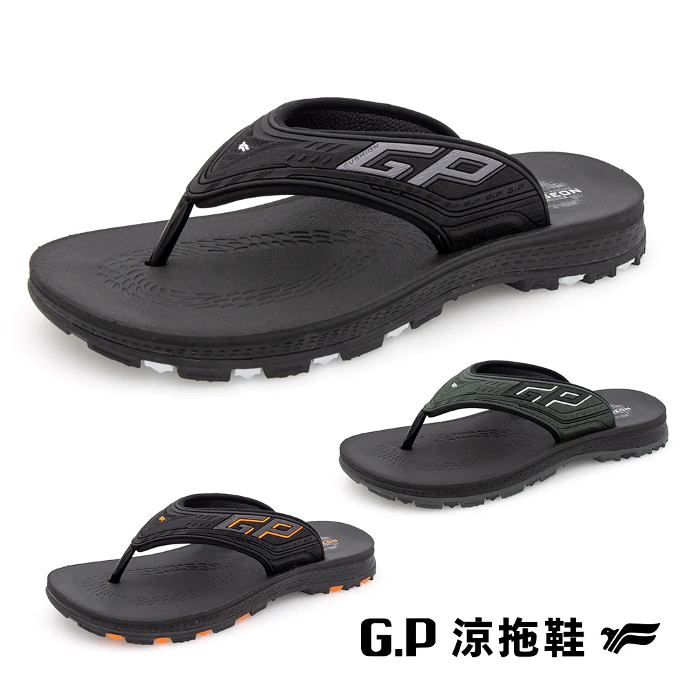 【G.P】男款高緩震耐用人字拖鞋 G3757M-10 黑色 (SIZE:39-45 共三色) 歷史價格詳細信息