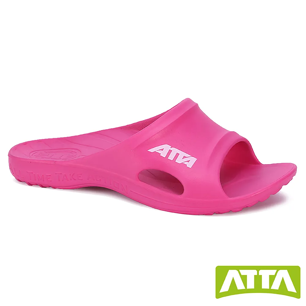 【333家居鞋館】扁平足推薦★ATTA 運動風簡約休閒拖鞋-黑色 歷史價格詳細信息