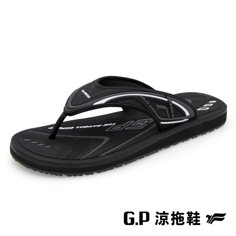 【G.P】男款高緩震耐用人字拖鞋 G3757M-10 黑色 (SIZE:39-45 共三色) 歷史價格詳細信息
