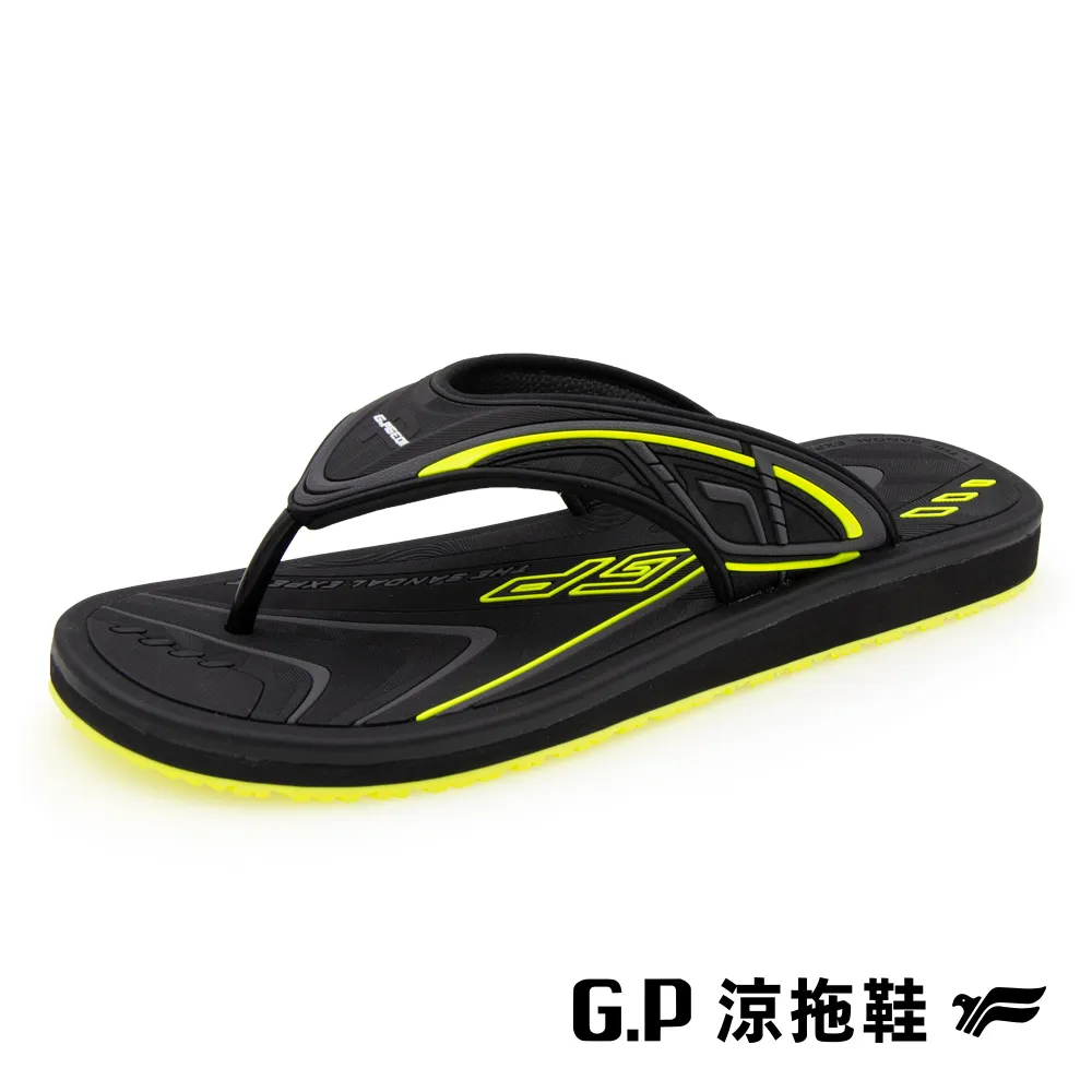 【G.P】男款高彈性舒適雙帶拖鞋 G3759M-10 黑色 (SIZE:40-44 共三色) 歷史價格詳細信息