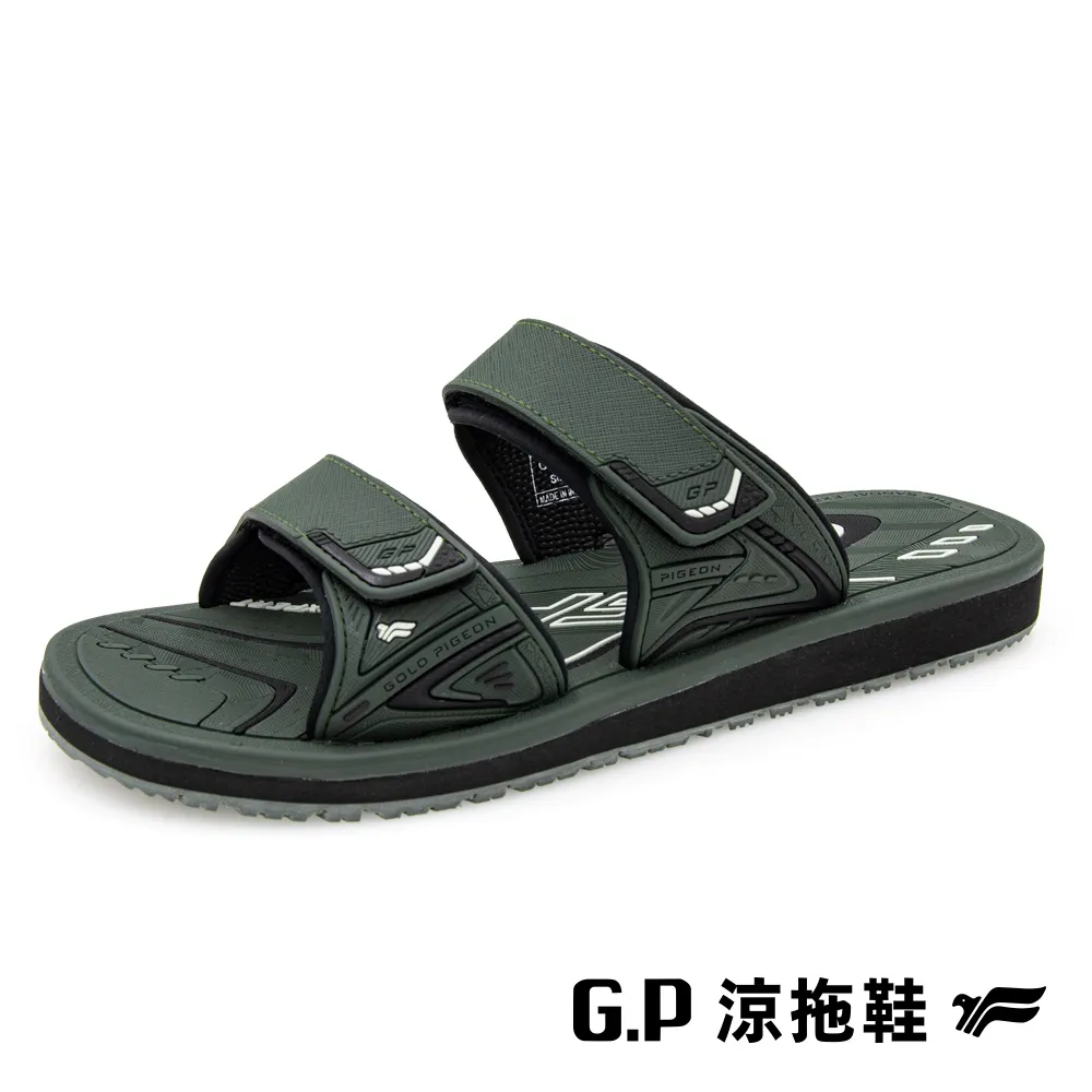 【G.P】男款高彈性舒適雙帶拖鞋 G3759M-10 黑色 (SIZE:40-44 共三色) 歷史價格詳細信息