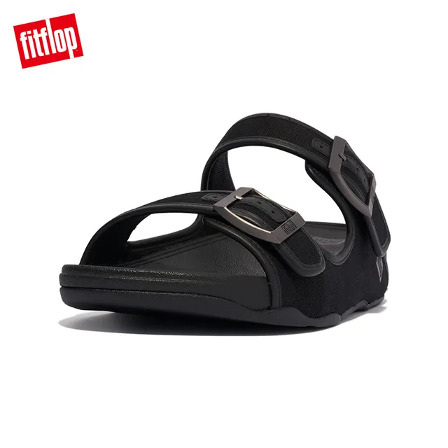 【FitFlop】GOGH MOC SLIDE IN LEATHER可調式皮革雙帶涼鞋-男(深褐色) 歷史價格詳細信息