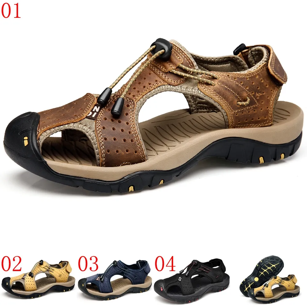 涼鞋男真皮戶外運動休閒包頭沙灘鞋牛皮防水厚底夏季潮流百搭溯溪 歷史價格詳細信息