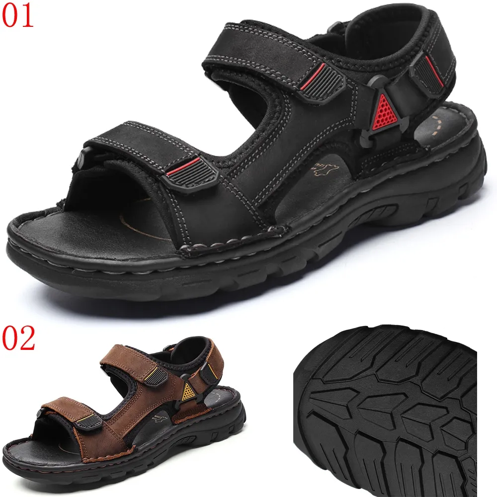 涼鞋男真皮戶外運動休閒包頭沙灘鞋牛皮防水厚底夏季潮流百搭溯溪 歷史價格詳細信息