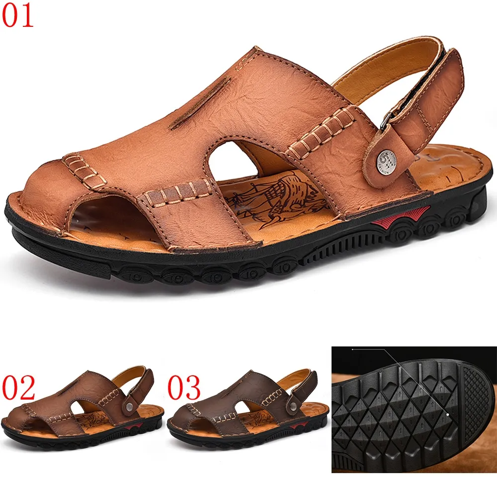 男士包頭涼鞋男真皮夏季沙灘鞋洞洞鞋外穿涼拖鞋男 歷史價格詳細信息