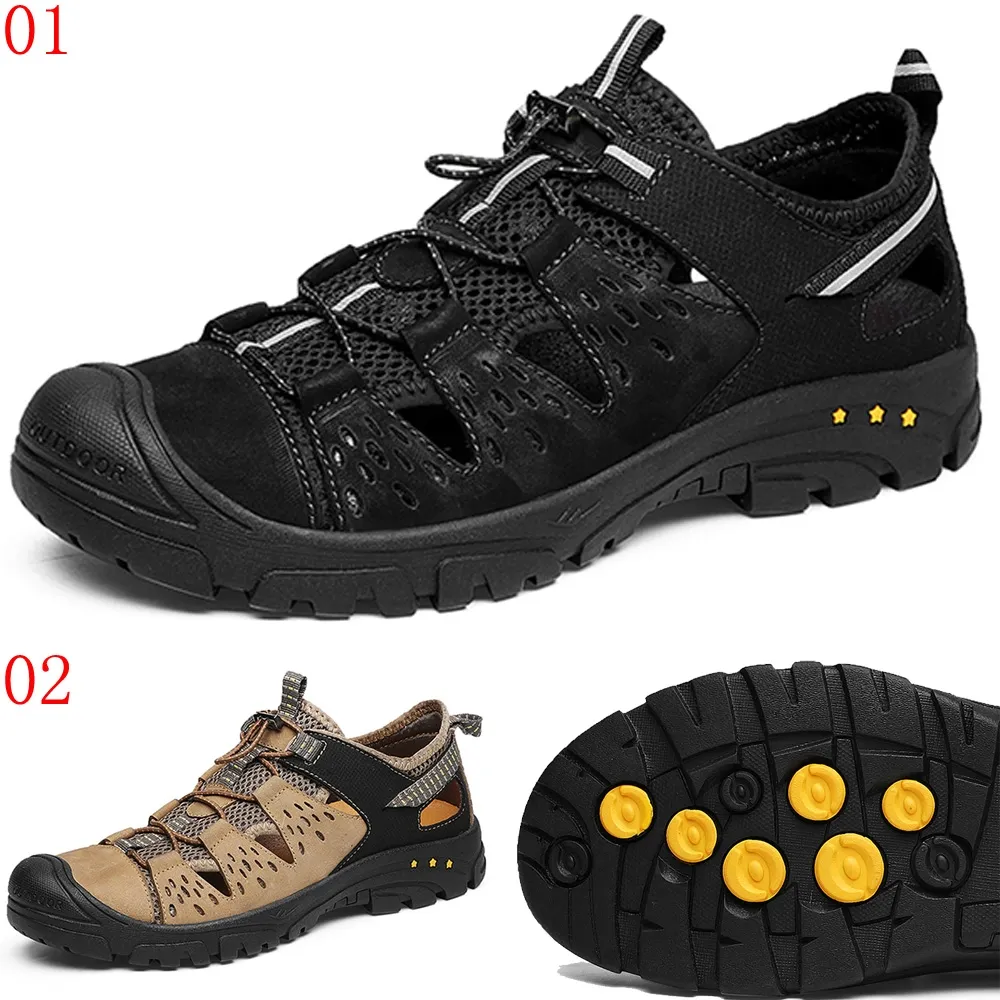 預購口杰恆saz031駱駝皮涼鞋潮真皮男士大碼運動包頭沙灘戶外腳汗休閒 歷史價格詳細信息