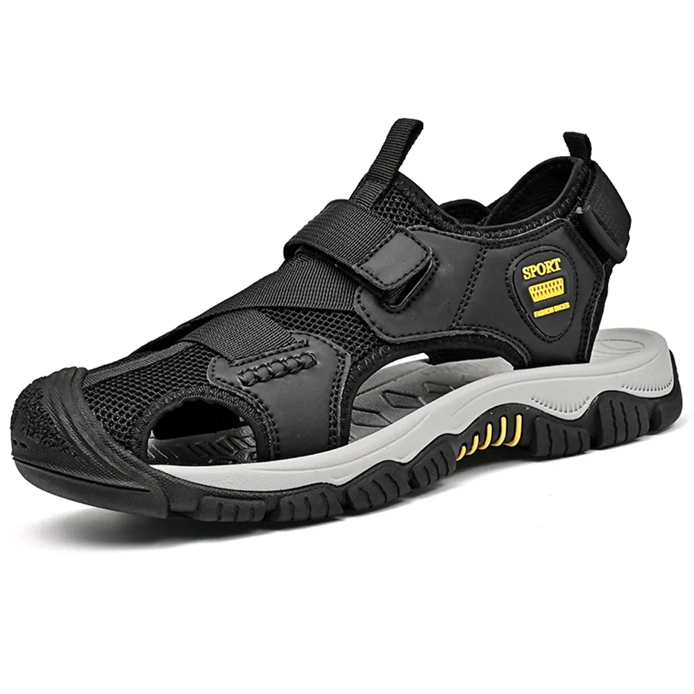 涼鞋男夏季外穿防滑防臭運動休閒包頭洞洞戶外開車溯溪涉水沙灘鞋 歷史價格詳細信息