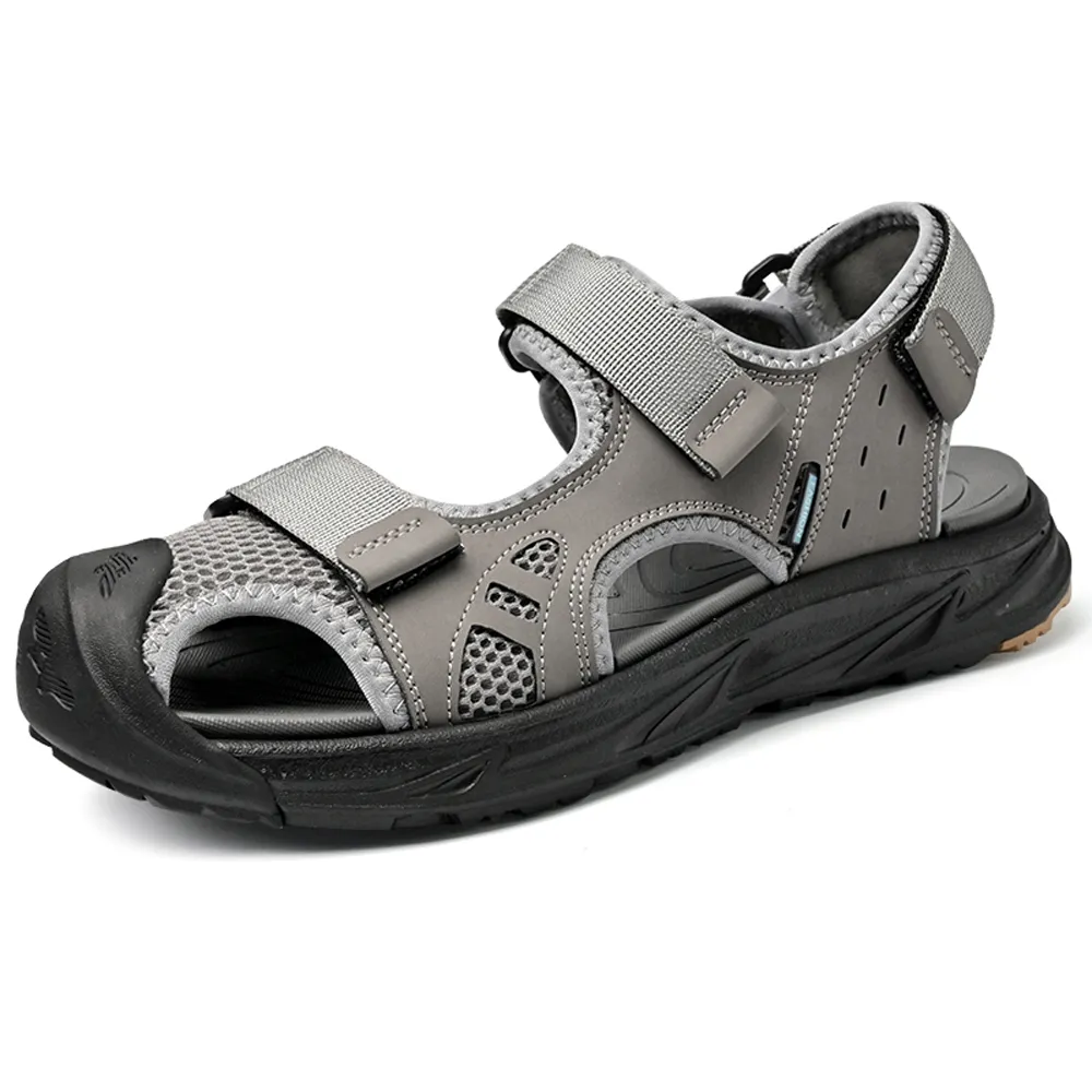 大友SAZ181口二色涼鞋頭層牛皮外穿防滑防臭真皮戶外運動男款包頭沙灘鞋杰恆 歷史價格詳細信息