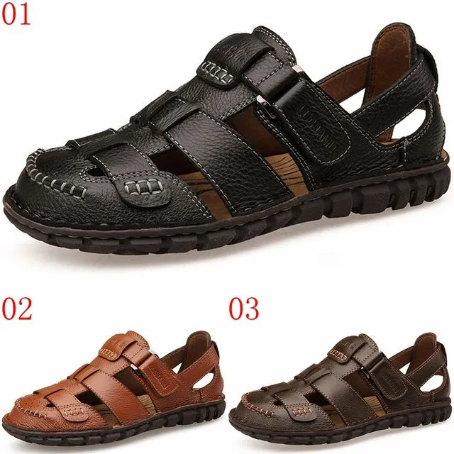 頭層牛皮羅馬涼鞋男夏季外穿潮流高筒復古軟底越南手工繫帶沙灘鞋 歷史價格詳細信息