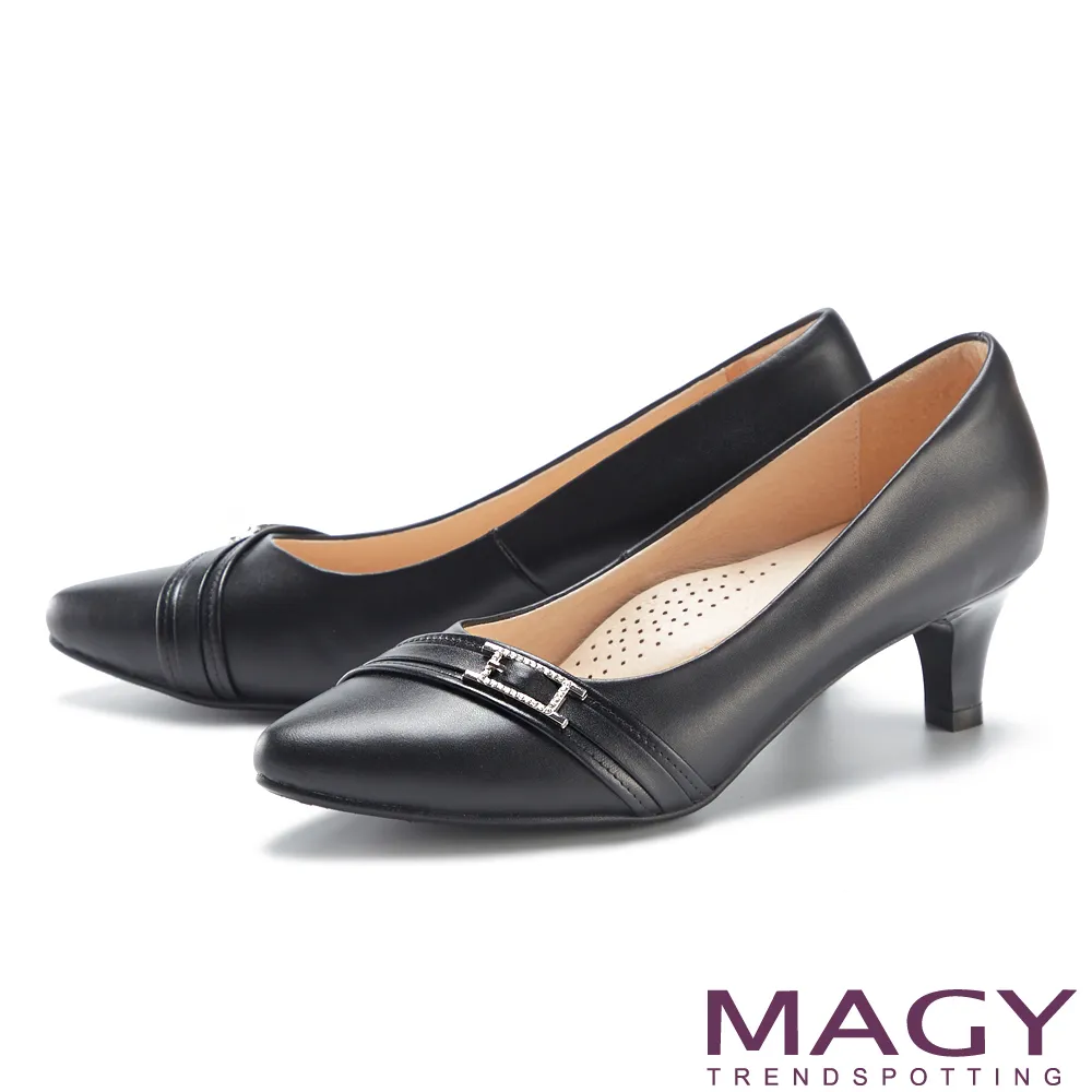 MAGY 真皮親膚舒適尖頭 女 平底鞋 黑色 歷史價格詳細信息