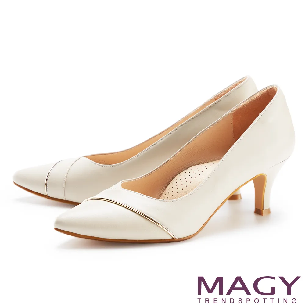 【MAGY】金屬飾條真皮樂福 女 粗低跟鞋(可可) 歷史價格詳細信息