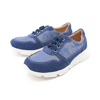 W&M (女) 圓頭迷彩綁帶休閒鞋 厚底鞋女鞋 -藍(另有紫) 歷史價格詳細信息