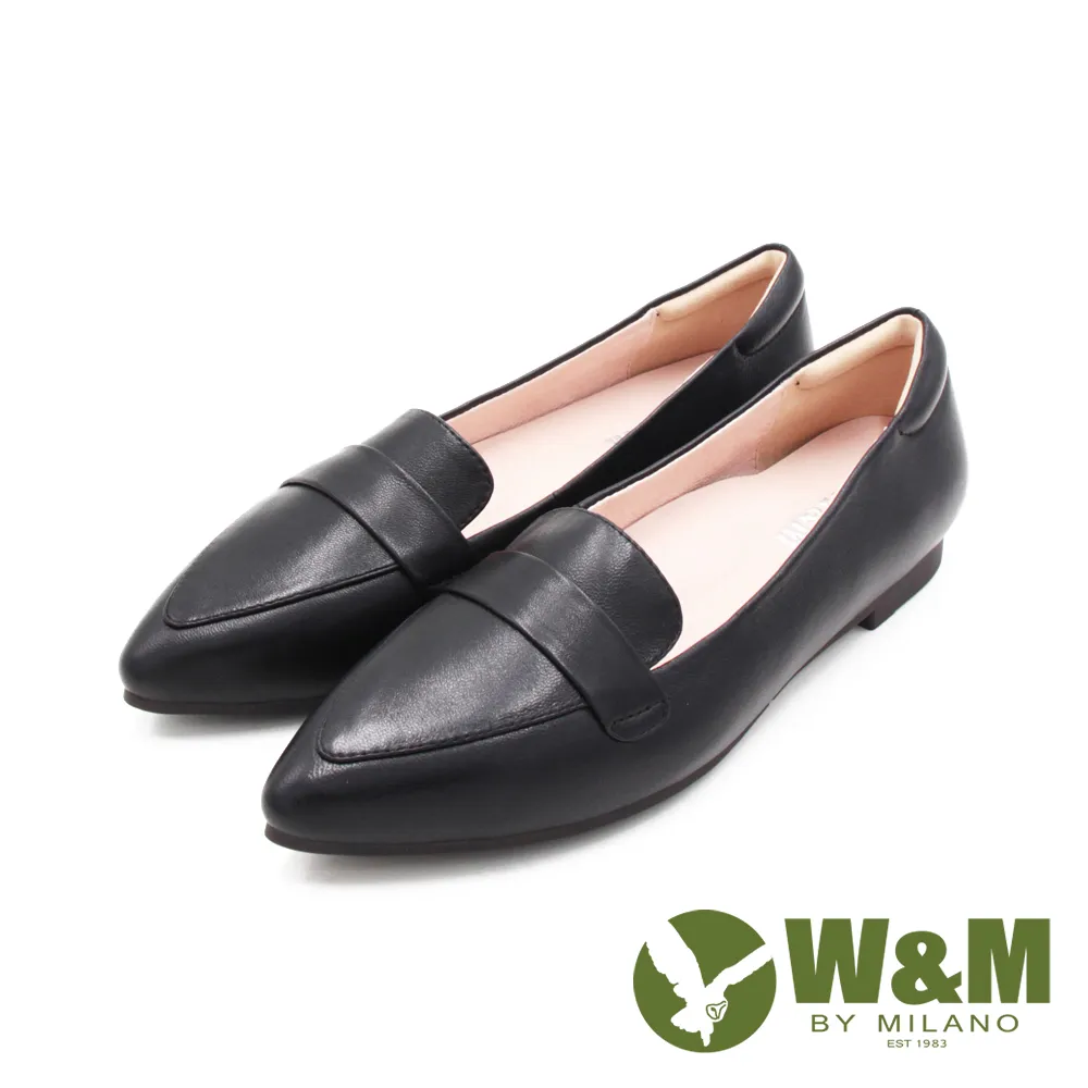 W&M 淑女蝴蝶結 圓頭彈力帶牛皮低跟鞋 女鞋-黑（另有深藍） 歷史價格詳細信息