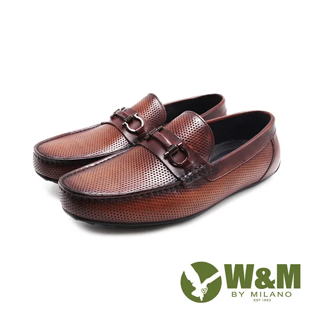 W&M(男)圓頭馬弦釦樂福鞋 男鞋 -深咖(另有深藍) 價格比較,價格查詢,歷史價格詳細信息