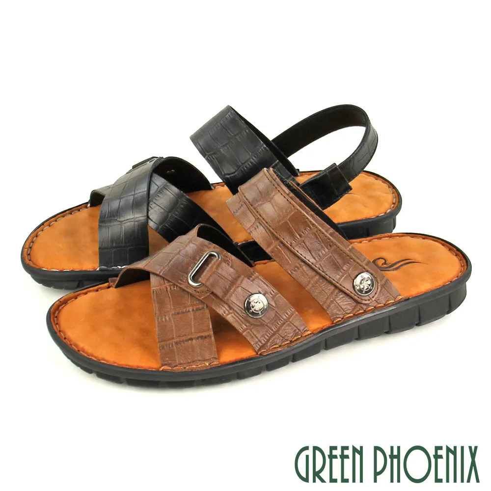 【GREEN PHOENIX 】台灣製經典雙皮帶釦全真皮手工縫製拖鞋T29-18762 歷史價格詳細信息