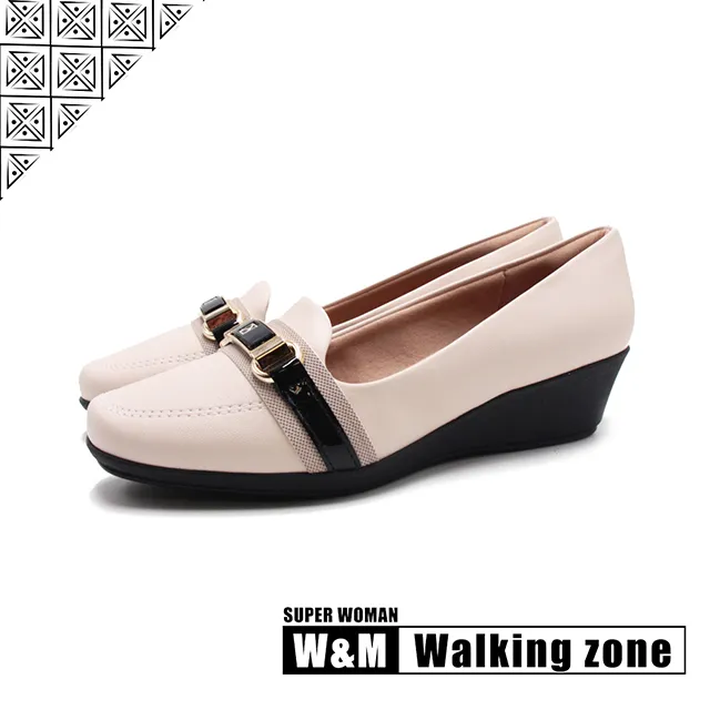 WALKING ZONE SUPER WOMAN系列 lady休閒低坡跟鞋 女鞋－黑 歷史價格詳細信息