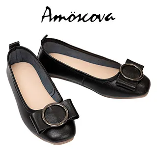 【Amoscova】(黑色)真皮女靴 頭層牛皮馬汀靴 復古英倫風短靴 氣質百搭 女鞋(1701) 歷史價格詳細信息