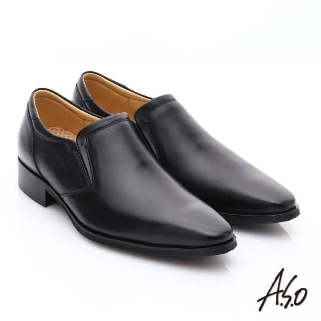 A.S.O 輕旅健步 小牛皮魔鬼氈奈米紳士皮鞋- 黑 歷史價格詳細信息