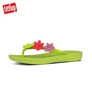 【FitFlop】IQUSHION FLOWER FLIP-FLOPS 花飾輕量人體工學戲水夾腳涼鞋-女(檸檬綠) 歷史價格詳細信息