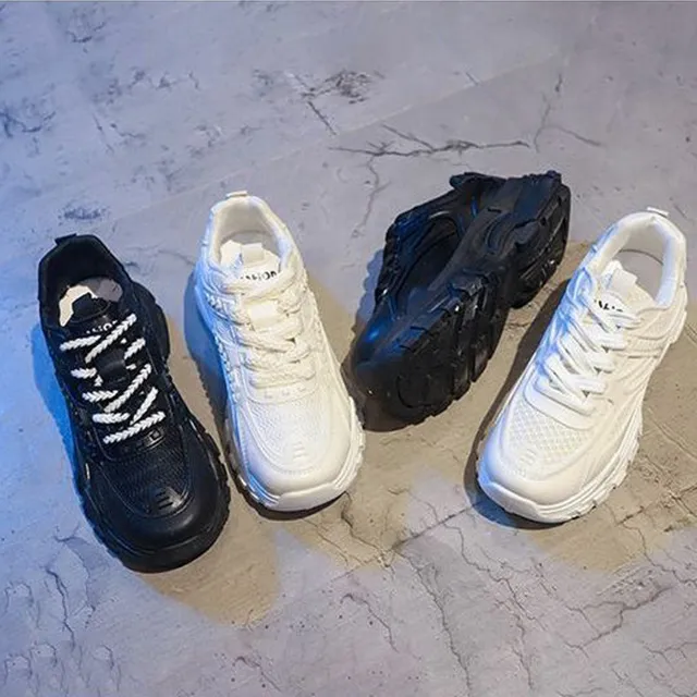 【韓國K.W.】Y7160酷派主張小白鞋復古運動鞋(厚底鞋/慢跑鞋/休閒鞋) 歷史價格詳細信息