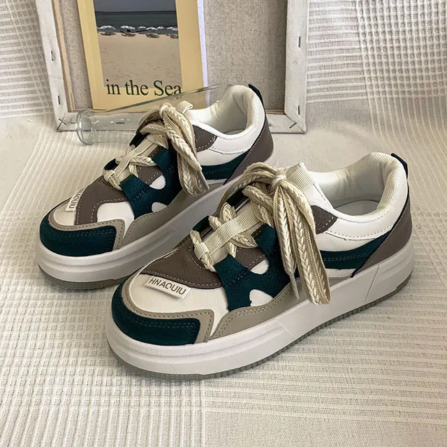 【韓國K.W.】Y7167酷帥有型小白鞋復古運動鞋(厚底鞋/慢跑鞋/休閒鞋) 歷史價格詳細信息