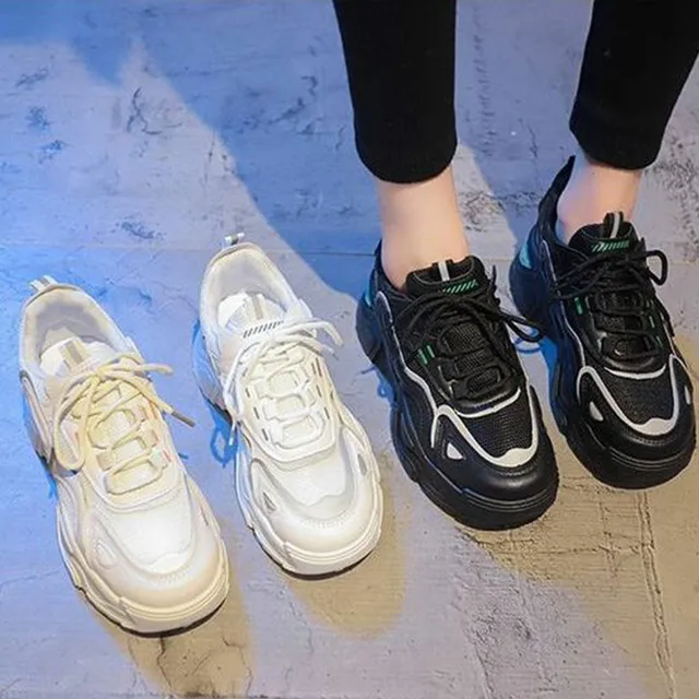 【韓國K.W.】Y7160酷派主張小白鞋復古運動鞋(厚底鞋/慢跑鞋/休閒鞋) 歷史價格詳細信息