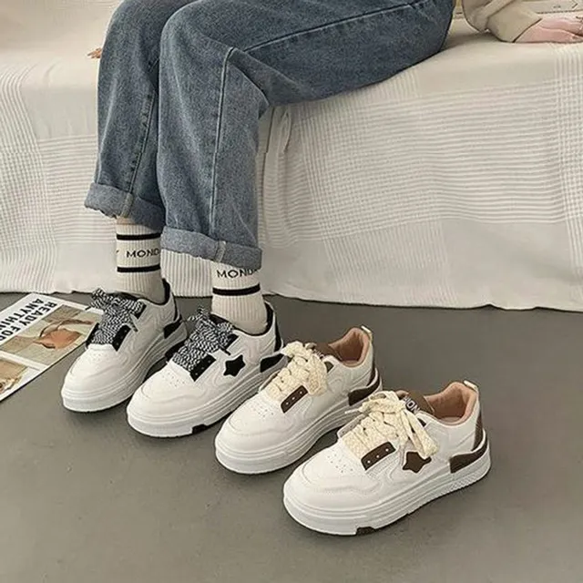 【韓國K.W.】Y7163法式公主小白鞋復古運動鞋(厚底鞋/慢跑鞋/休閒鞋) 歷史價格詳細信息