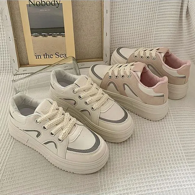 【韓國K.W.】Y7182獨特宣言小白鞋復古運動鞋(厚底鞋/慢跑鞋/休閒鞋) 歷史價格詳細信息