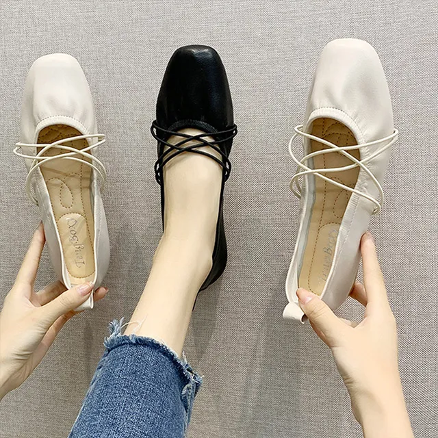 人鞋 平底鞋韓國 娃娃鞋 大尺碼女鞋 方頭 瑪麗珍鞋 女鞋子平底軟底瓢鞋溫柔風單鞋 歷史價格詳細信息