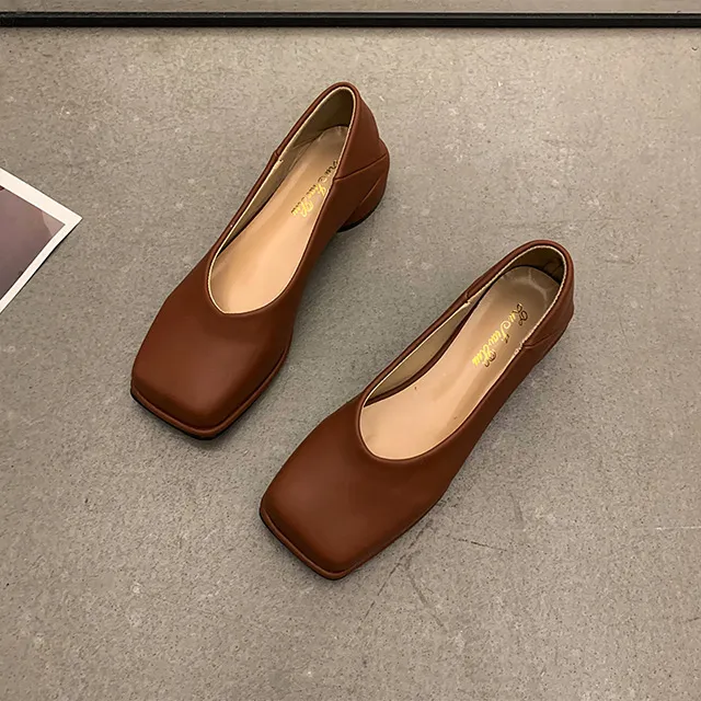 【韓國K.W.】現貨Y6342簡約玩美方頭平底鞋(懶人鞋/樂福鞋/平底鞋/增高) 歷史價格詳細信息