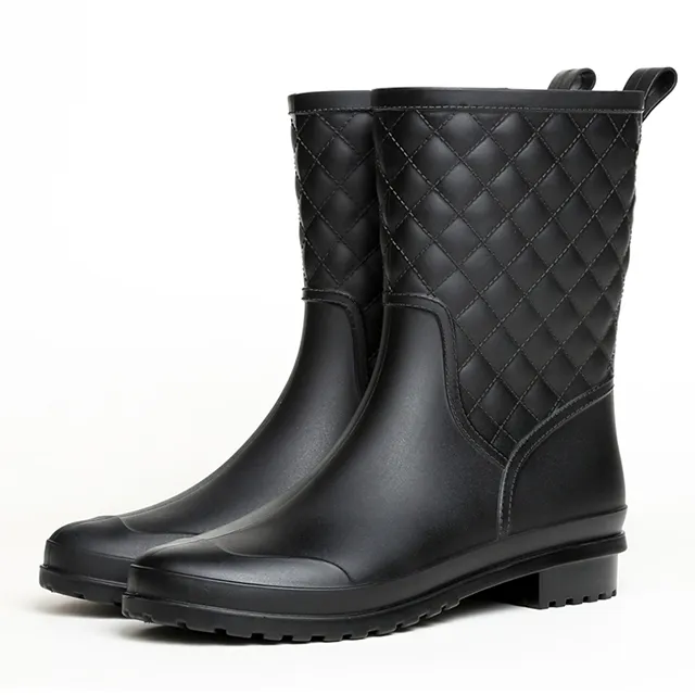 【韓國K.W.】現貨Y4695小香風豔媚晴雨二用雨靴短靴(韓國K.W./女鞋/現貨) 歷史價格詳細信息