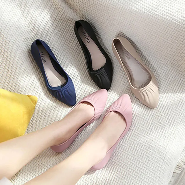 【韓國K.W.】Y7265明星珠光寶氣軟底包鞋(防水鞋/通勤鞋/懶人鞋/樂福鞋/平底鞋) 歷史價格詳細信息