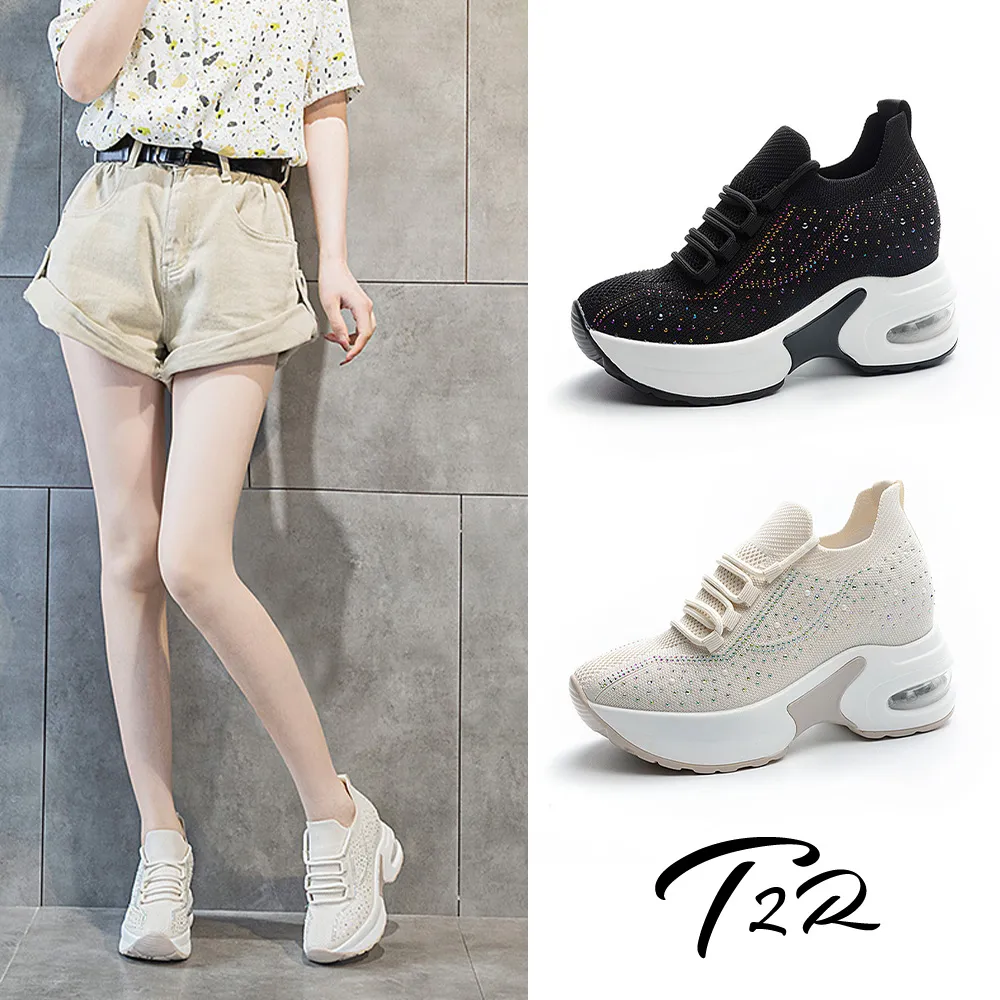 【T2R】正韓空運-水鑽真皮網布拼接厚底穆勒鞋-增高7公分-白(5985-2126) 歷史價格詳細信息