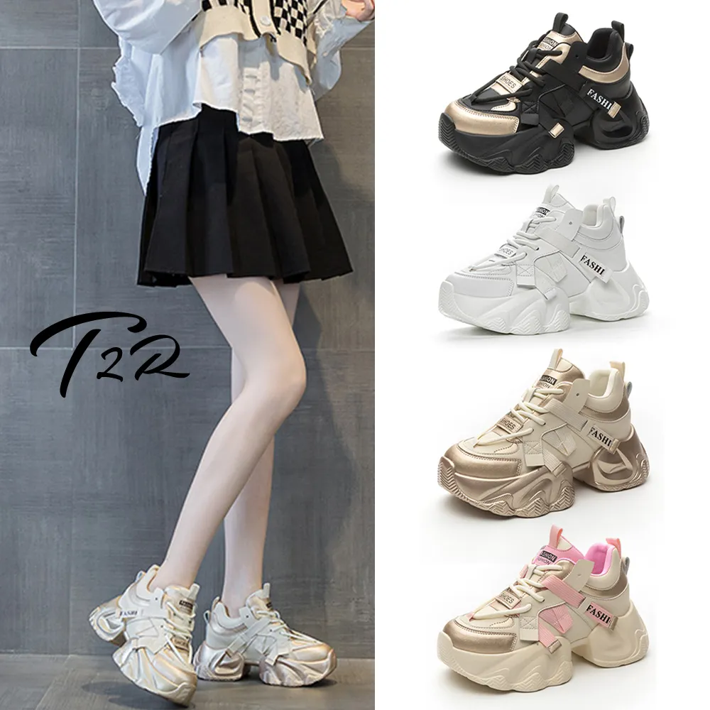 【T2R】正韓空運-增高鞋真皮拼接偽帆布鞋造型休閒鞋-增高約6.5公分-黑/米/全黑/灰/粉(免綁帶/附鞋帶) 歷史價格詳細信息