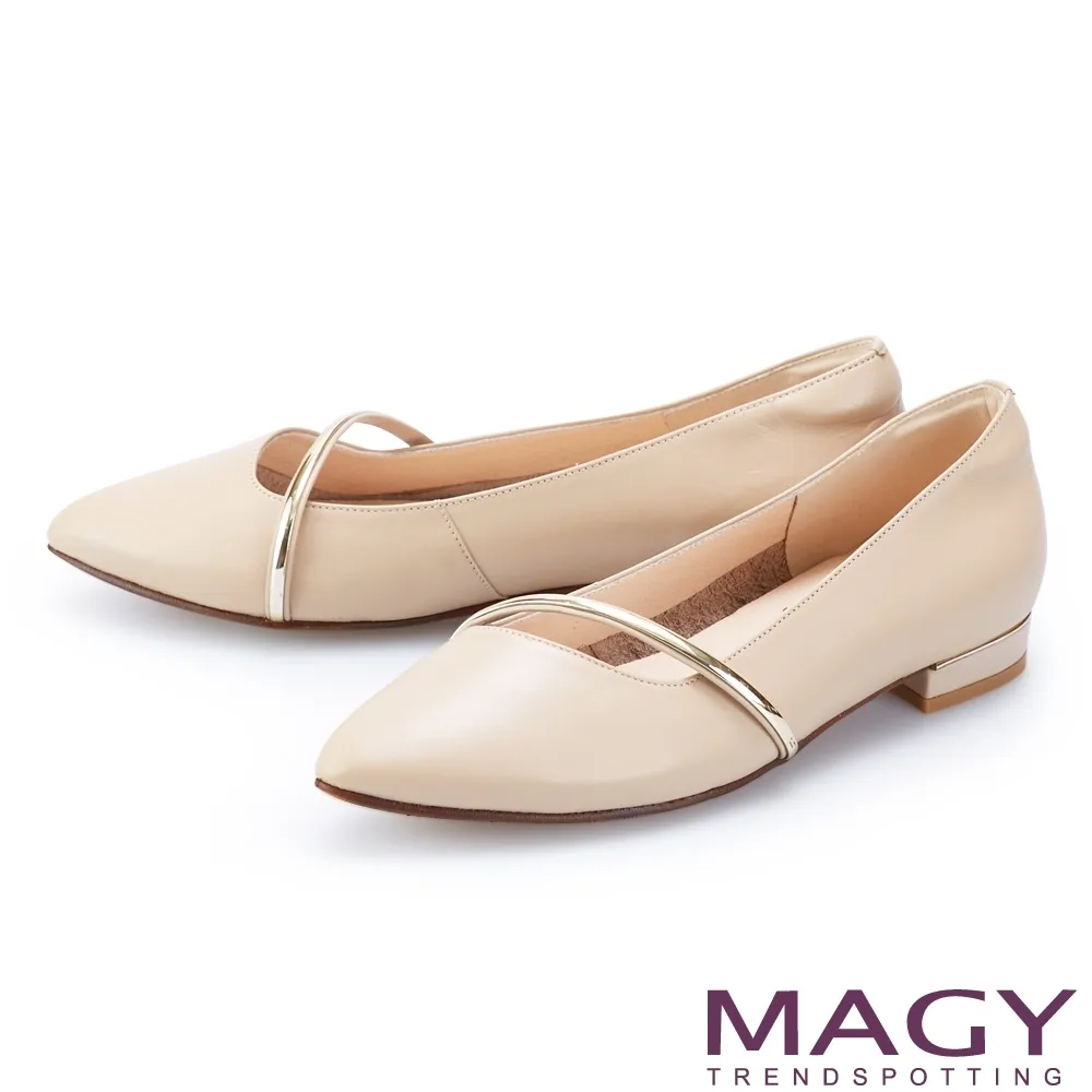 【MAGY】金屬飾條真皮樂福 女 粗低跟鞋(可可) 歷史價格詳細信息
