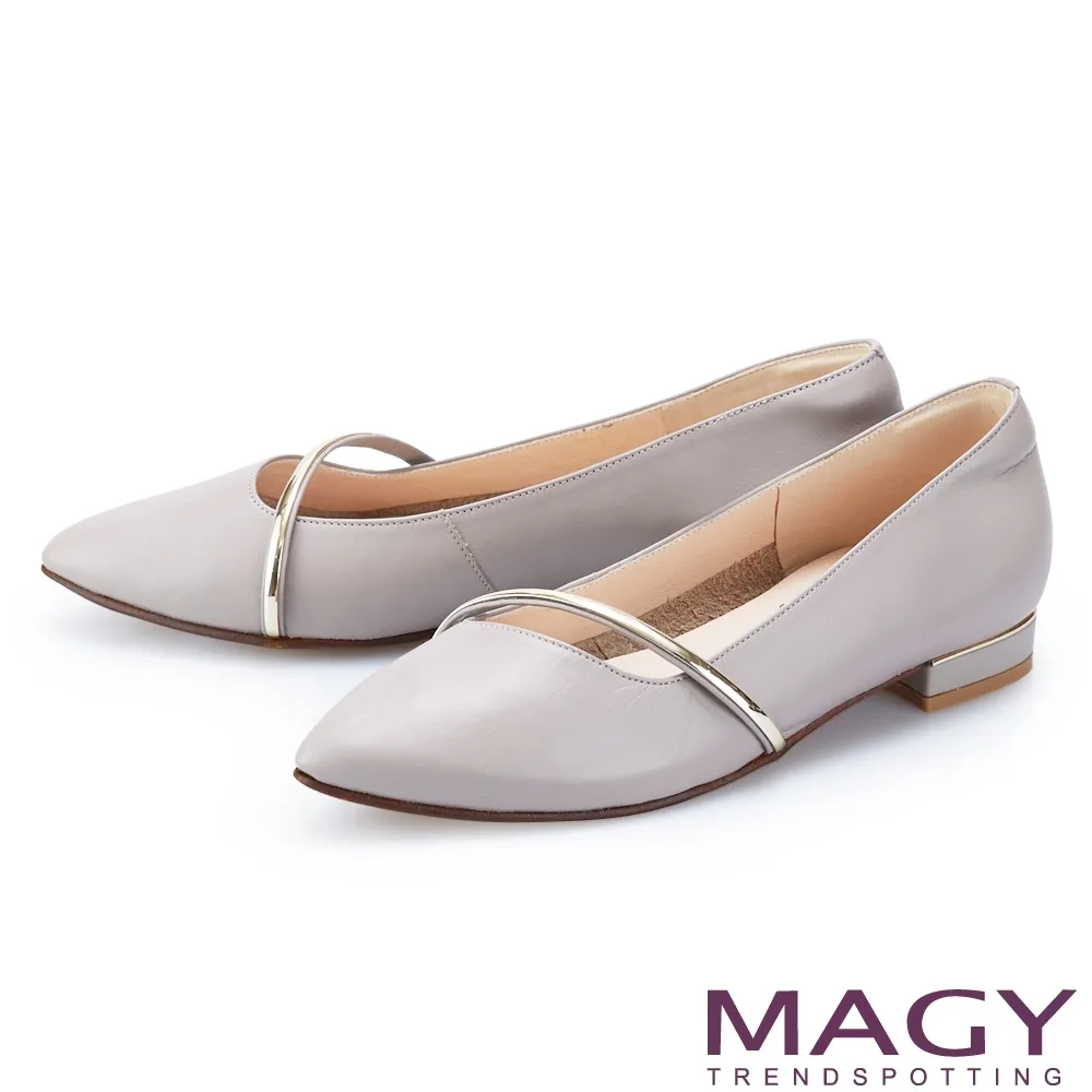 【MAGY】金屬飾條真皮樂福 女 粗低跟鞋(可可) 歷史價格詳細信息