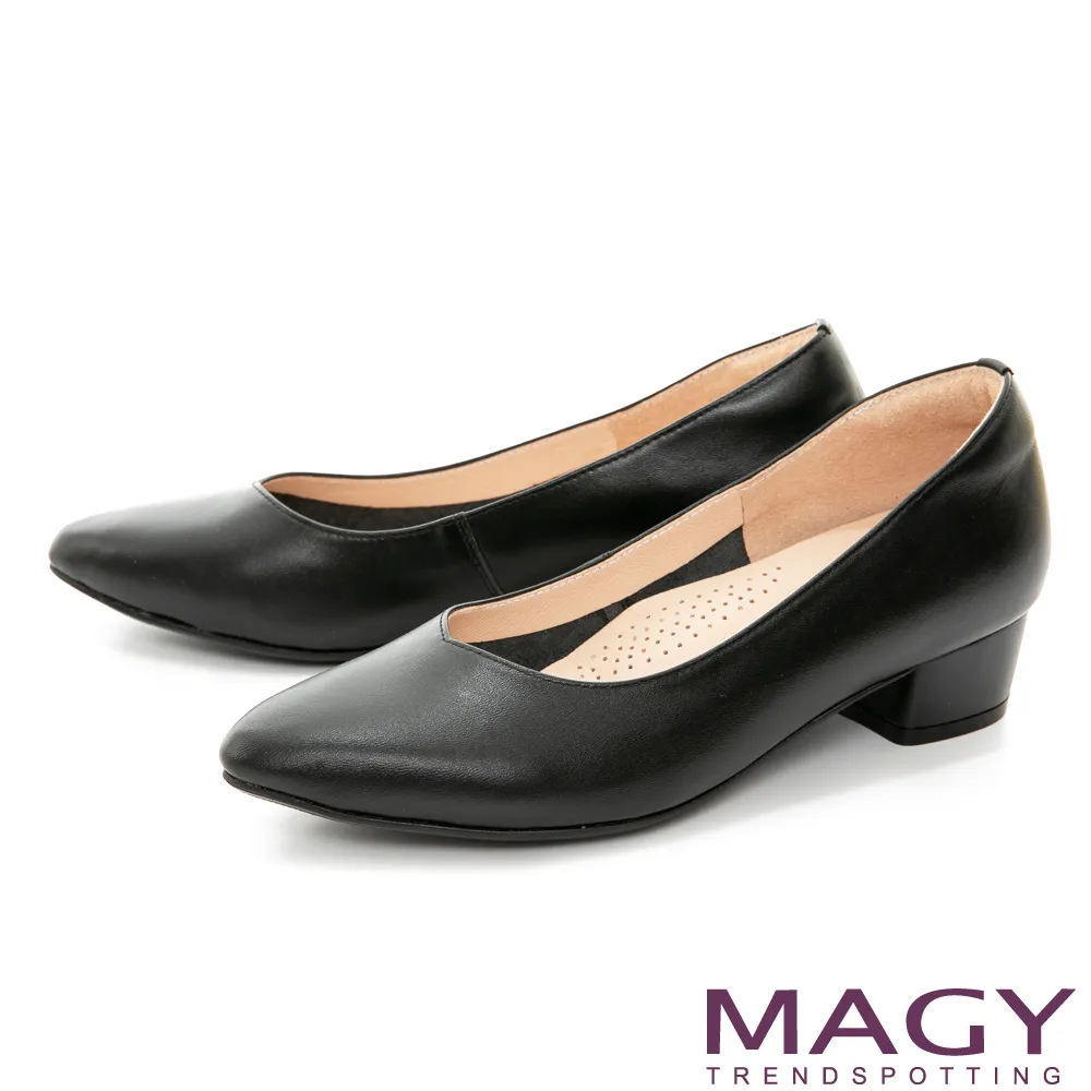 MAGY OL親膚防磨真皮 女 低跟鞋 黑色 歷史價格詳細信息