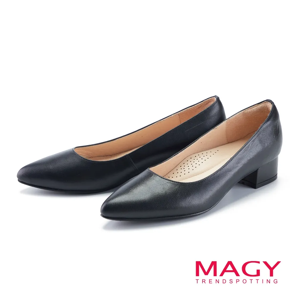 MAGY OL親膚防磨真皮 女 低跟鞋 黑色 歷史價格詳細信息