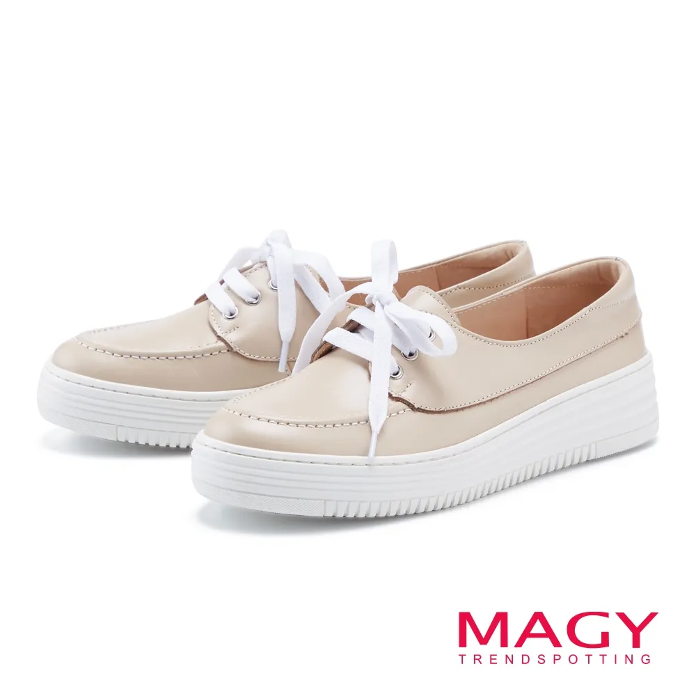 【MAGY】綁帶真皮雕花粗跟牛津鞋(棕色) 歷史價格詳細信息