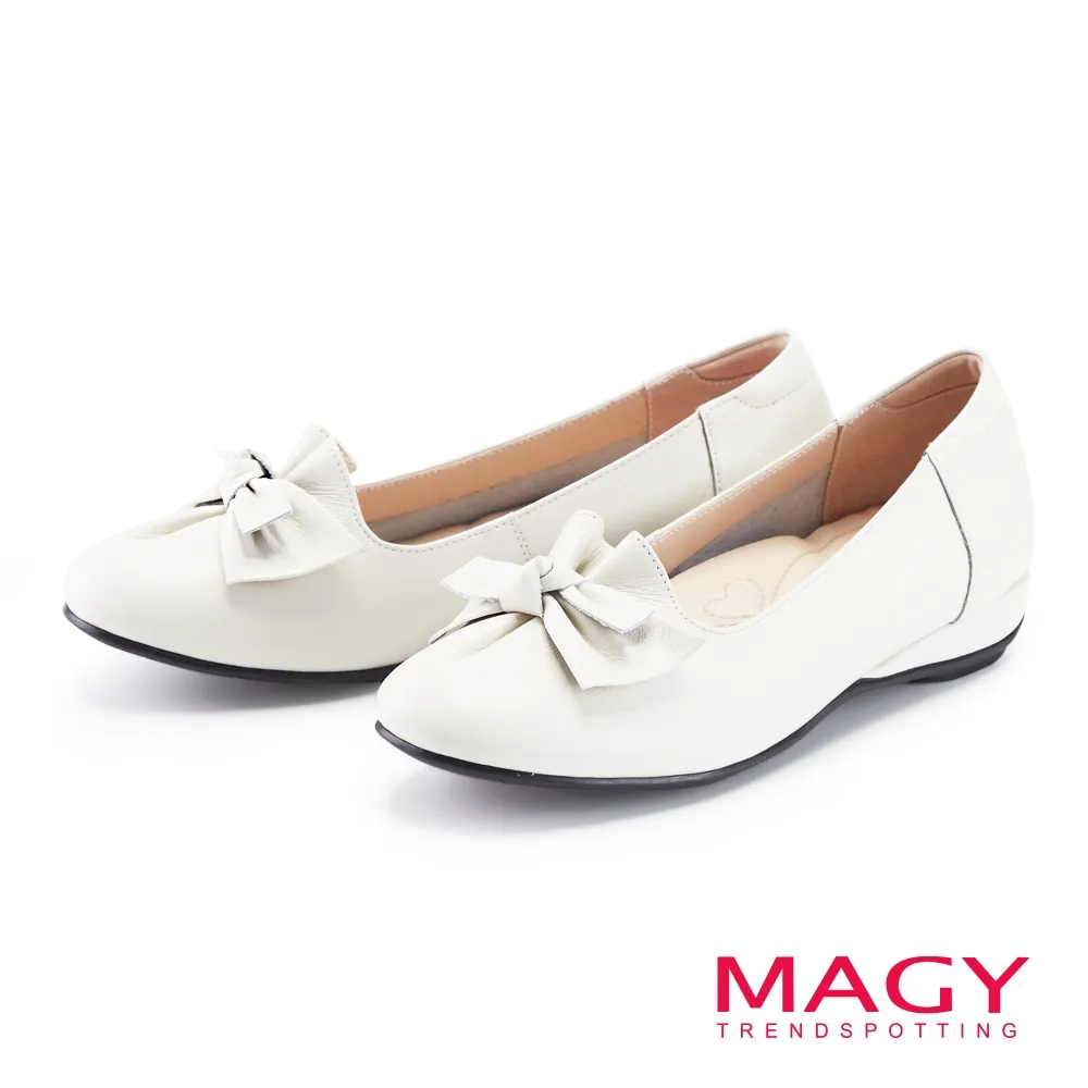 MAGY 扭結蝴蝶結抓皺真皮低跟鞋 淺綠 歷史價格詳細信息