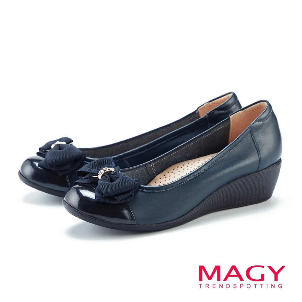 MAGY 真皮細帶蝴蝶結平底娃娃鞋 黑色 歷史價格詳細信息
