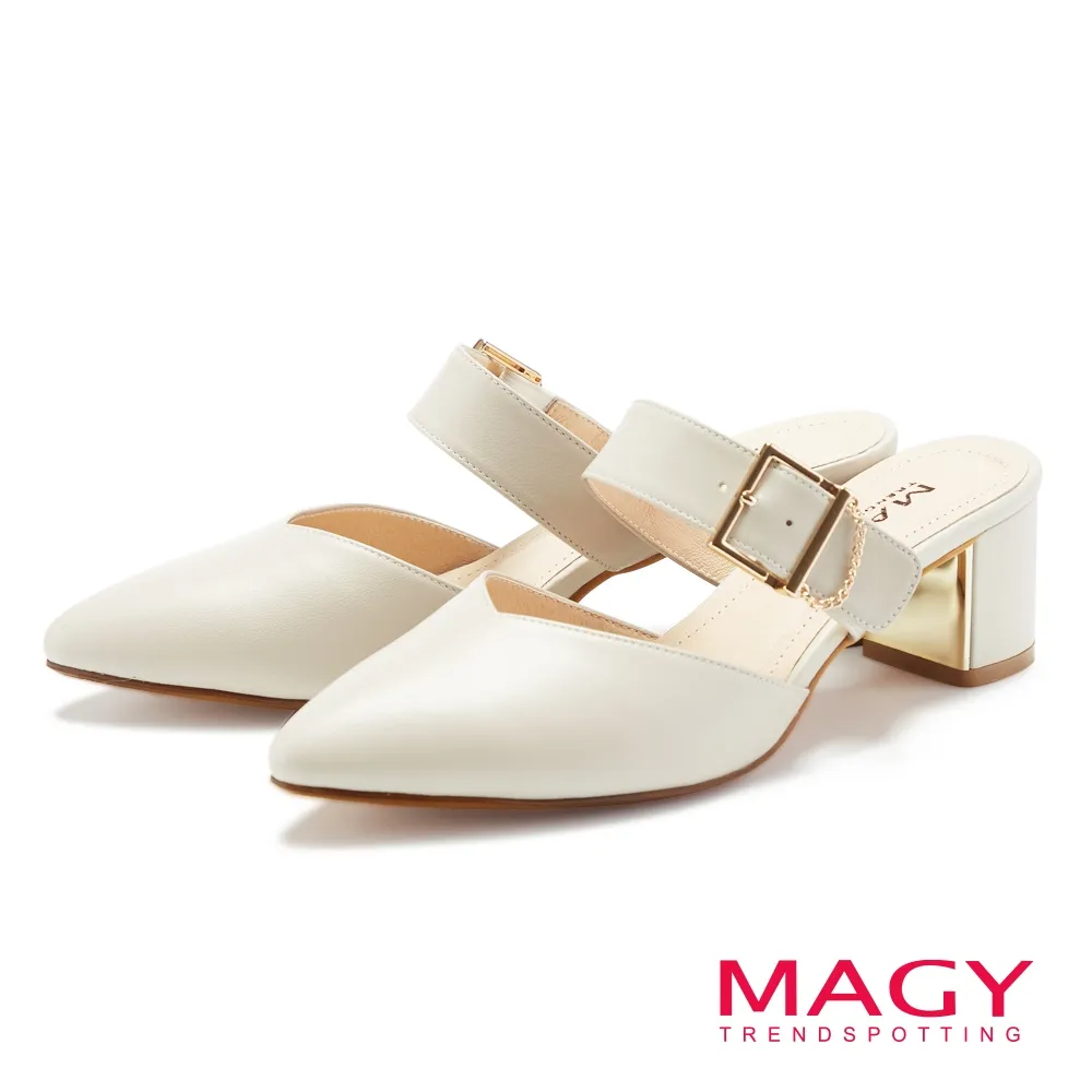 【MAGY】俐落剪裁真皮粗高跟 女 短靴(棕色) 歷史價格詳細信息