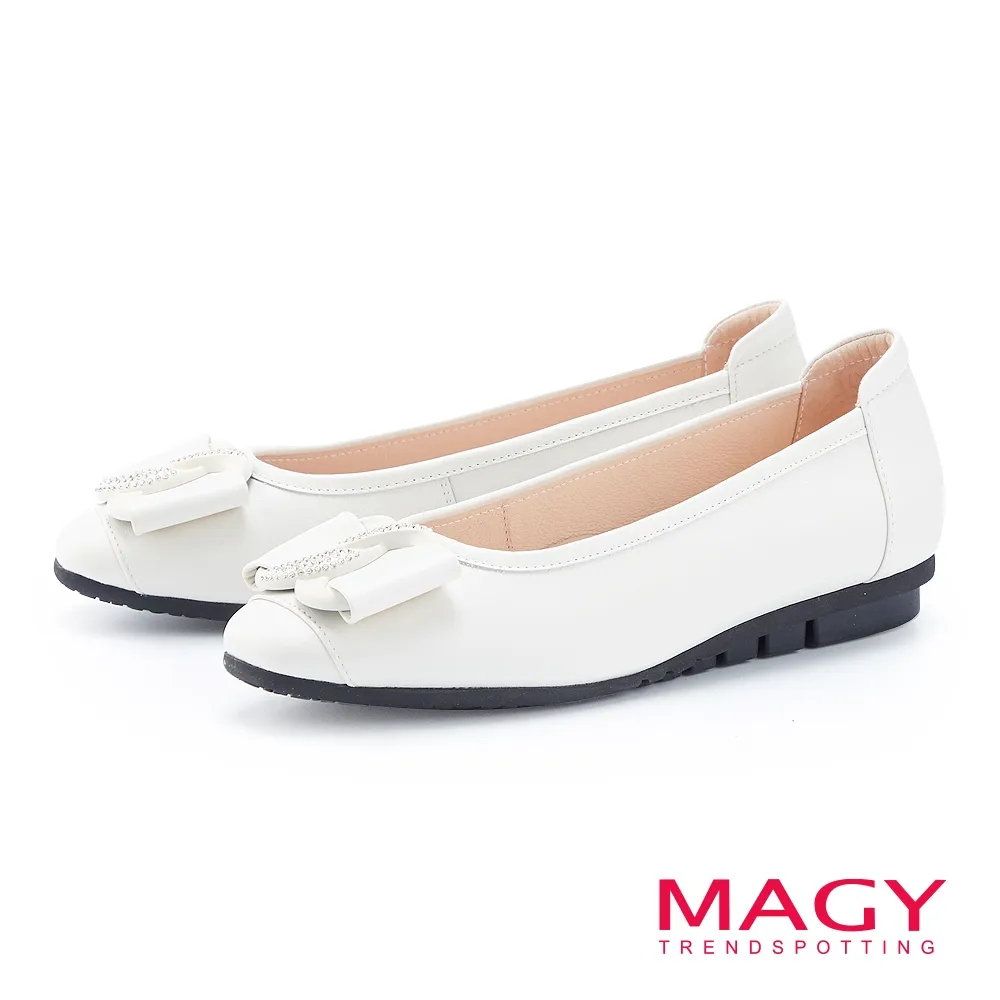 【MAGY】真皮蝴蝶結平底莫卡辛鞋(灰色) 歷史價格詳細信息