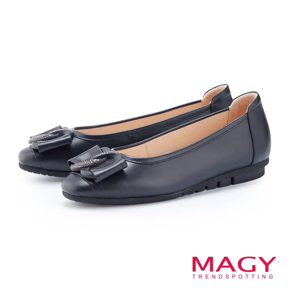 【MAGY】真皮蝴蝶結平底莫卡辛鞋(灰色) 歷史價格詳細信息