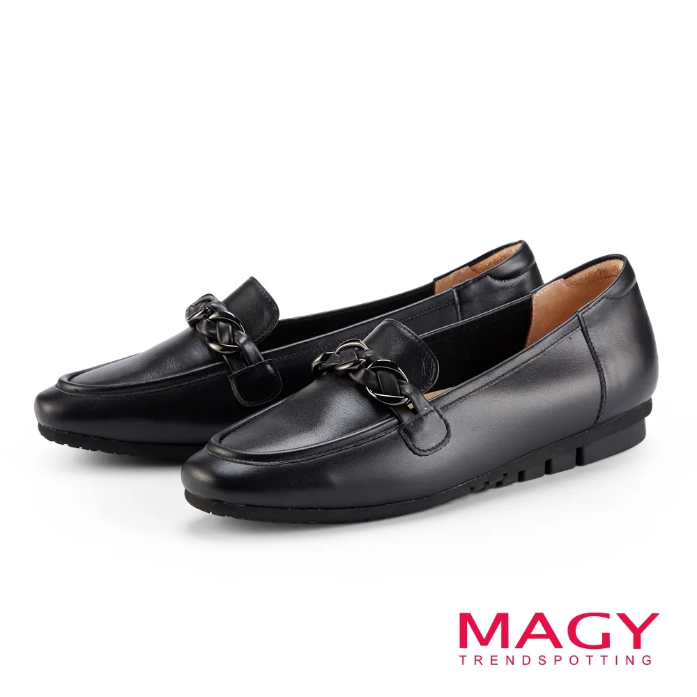 【MAGY】金屬鍊飾拉鍊真皮粗跟短靴(杏色) 歷史價格詳細信息