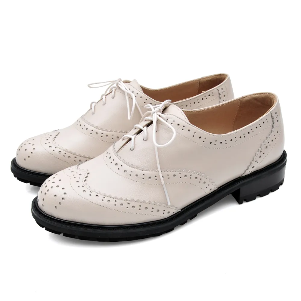 karine(MIT台灣製)全真皮綁帶低跟牛津鞋-黑色 歷史價格詳細信息