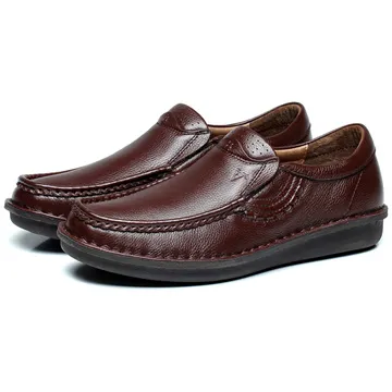 皮鞋男秋冬男士商務休閑皮鞋真皮牛筋底男鞋駕車鞋子 透氣跑鞋 男鞋 女鞋 運動鞋 情侶鞋 跑步鞋 休閒鞋 歷史價格詳細信息