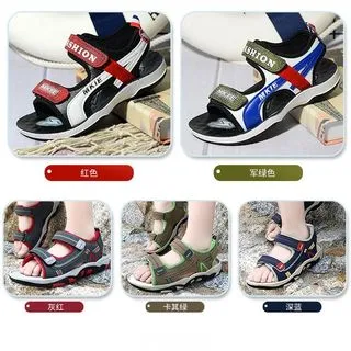 兒童涼鞋女童沙灘鞋軟底防滑夏季新款運動涼鞋女孩紐扣鞋7645 歷史價格詳細信息