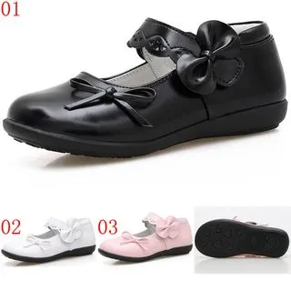 真皮女童黑色皮鞋表演出鞋春秋大童白色兒童公主軟底小學生英倫風 歷史價格詳細信息